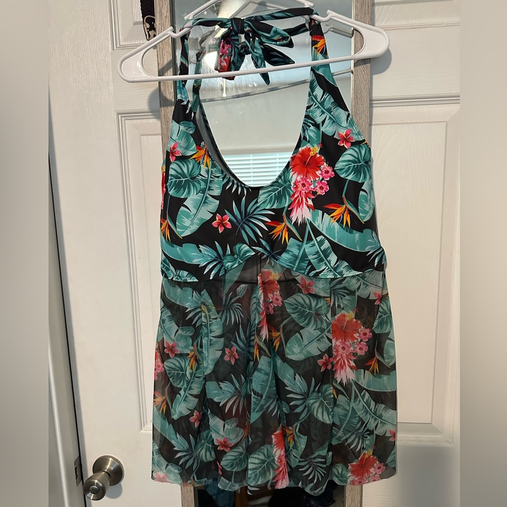 SHEIN 4x mesh tankini with bottoms